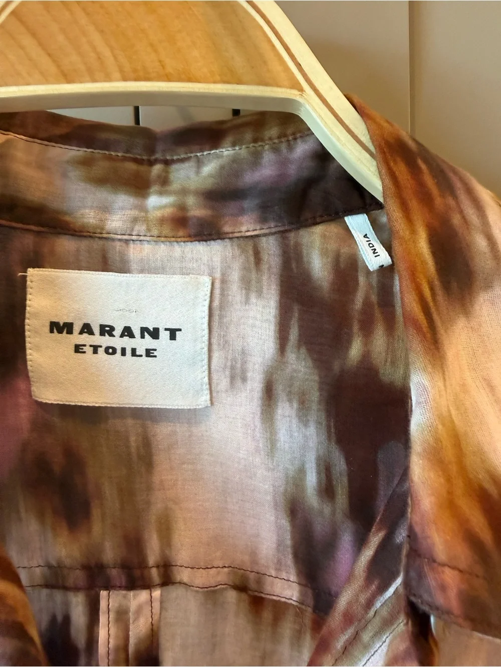 Isabel Marant Etoile Multi-Print Silk Button-Down Shirt
